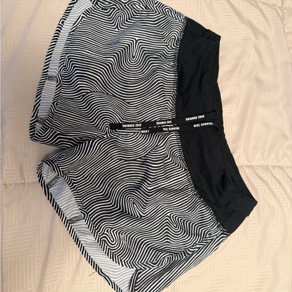 Black and White Women's Running Shorts